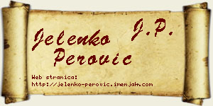 Jelenko Perović vizit kartica